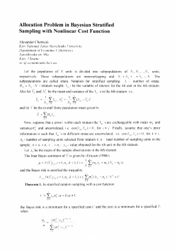 Allocation Problem in Bayesian Stratified Sampling with Nonlinear