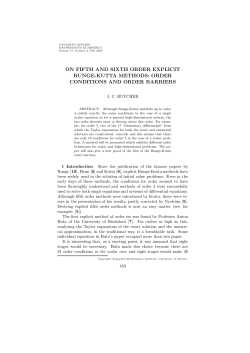 on fifth and sixth order explicit runge