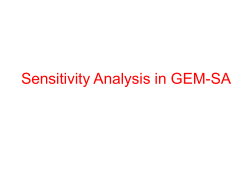 Sensitivity analysis