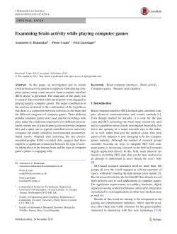 Examining brain activity while playing computer games