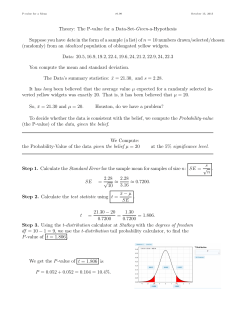 Theory: The P-value for a Data-Set-Given-a