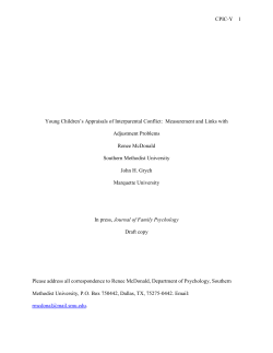The cognitive-contextual framework of Grych and colleagues (Grych