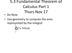Fundamental Theorem of Calculus cont`d