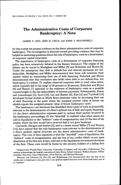 The Administrative Costs of Corporate Bankruptcy