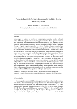 Numerical methods for high-dimensional probability density function