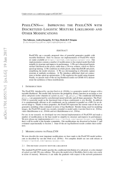 Improving the PixelCNN with Discretized Logistic Mixture