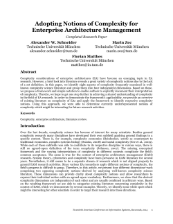 Adopting Notions of Complexity for Enterprise Architecture