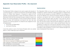 Appendix 3 (a): Observation Profile &ndash; the classroom