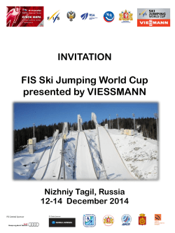 INVITATION FIS Ski Jumping World Cup presented by VIESSMANN