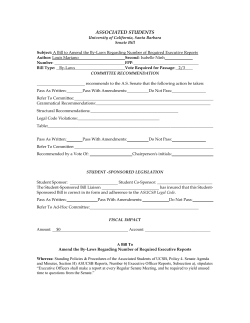 Amend the By-Laws Regarding Number of Required Executive