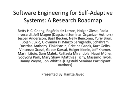 Software Engineering for Self-Adaptive Systems: A Research