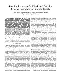 Selecting Resources for Distributed Dataflow Systems According to