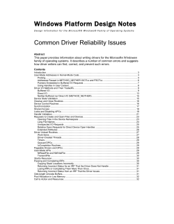 Common Driver Reliability Issues