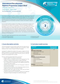 HL - International Baccalaureate