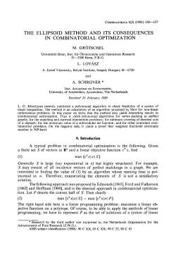 The ellipsoid method and its consequences in combinatorial