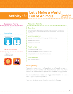Activity 13: Let`s Make a World Full of Animals