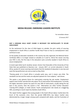 media release: emerging leaders institute