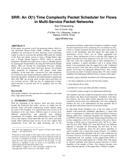 SRR: An O(1) Time Complexity Packet Scheduler for Flows in Multi