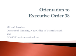 Executive Order #38 - Home Care Association of New York State