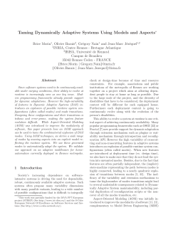 Taming Dynamically Adaptive Systems Using Models and