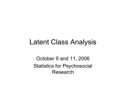 Latent Class Analysis