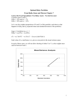 Optimal Risky Portfolios