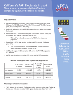 California`s AAPI Electorate in 2016