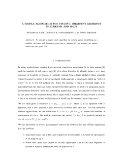 a simple algorithm for finding freq3ent elements in streams and bags