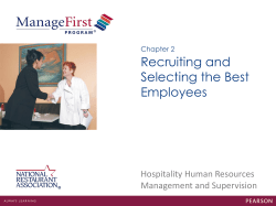 Chapter 2 Recruiting and Selecting the Best Employees Position