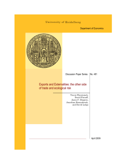 Exports and Externalities: the other side of trade