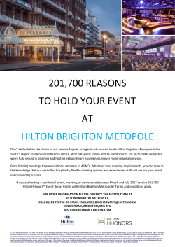 201700 reasons to hold your event at hilton brighton metopole