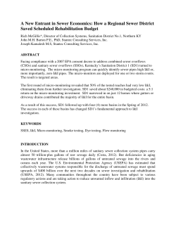 A New Entrant in Sewer Economics