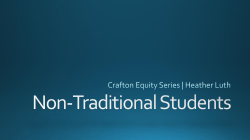 Non-Traditional Students