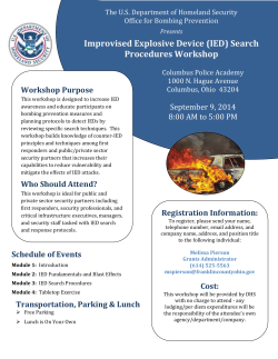 Presents Improvised Explosive Device (IED) Search Procedures