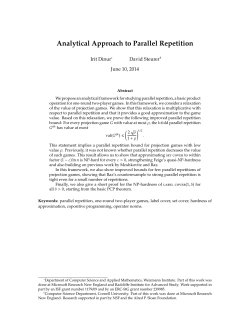 Analytical Approach to Parallel Repetition