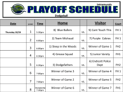 Time Home Visitor Court Thursday 10/24