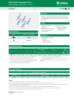 POLY-FUSE&reg; Resettable PTCs LT Series