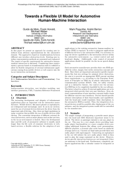 Towards a Flexible UI Model for Automotive Human