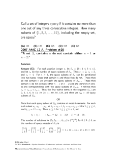 Call a set of integers spacy if it contains no more than one out of any