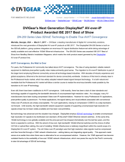 DVIGear`s Next Generation DisplayNet Awarded ISE 2017 Best of