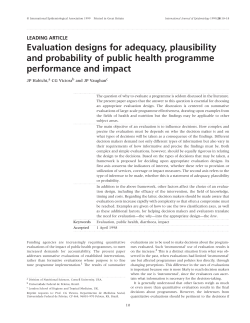 Evaluation designs for adequacy, plausibility and probability of