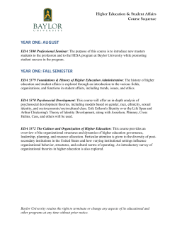 HESA Course Sequence