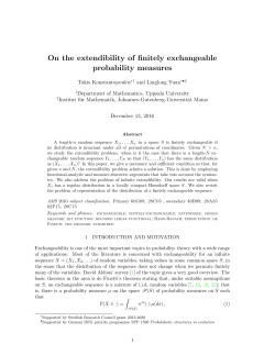 On the extendibility of finitely exchangeable probability measures