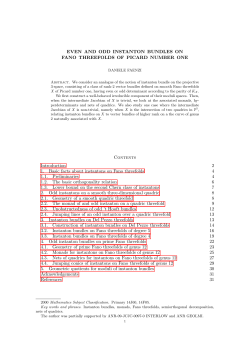 EVEN AND ODD INSTANTON BUNDLES ON