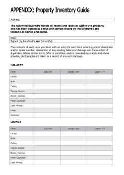 Property inventory guide