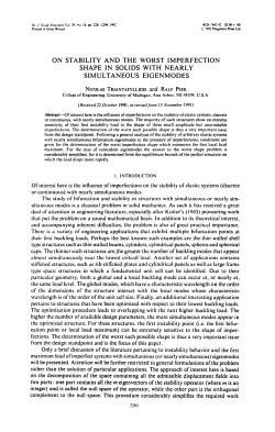 on stability and the worst imperfection shape in solids