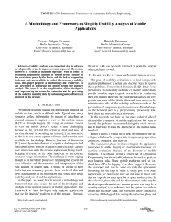 A Methodology and Framework to Simplify Usability Analysis of