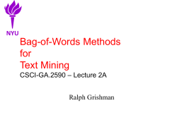 Slides on text mining.