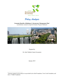 Baltimore GPI-Stormwater Report