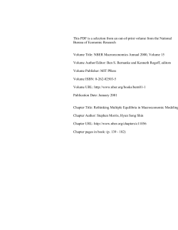 Rethinking Multiple Equilibria in Macroeconomic Modeling
